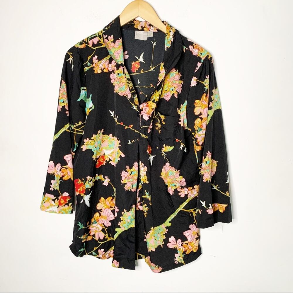 Asos Floral Print Button Down Top SZ 6